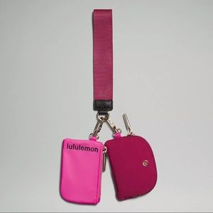 NWT Lululemon Dual Wristlet Pouch sonic pink